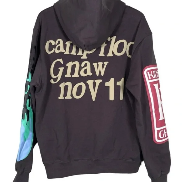 Lucky Me I See Ghosts Camp Flog Gnaw NOV 11 Gray Hooded Sweatshirt - Picture 2 of 6